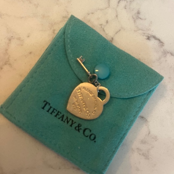 Tiffany & Co. Jewelry - Tiffany & Co. Return to Tiffany Heart Tag with Key Charm